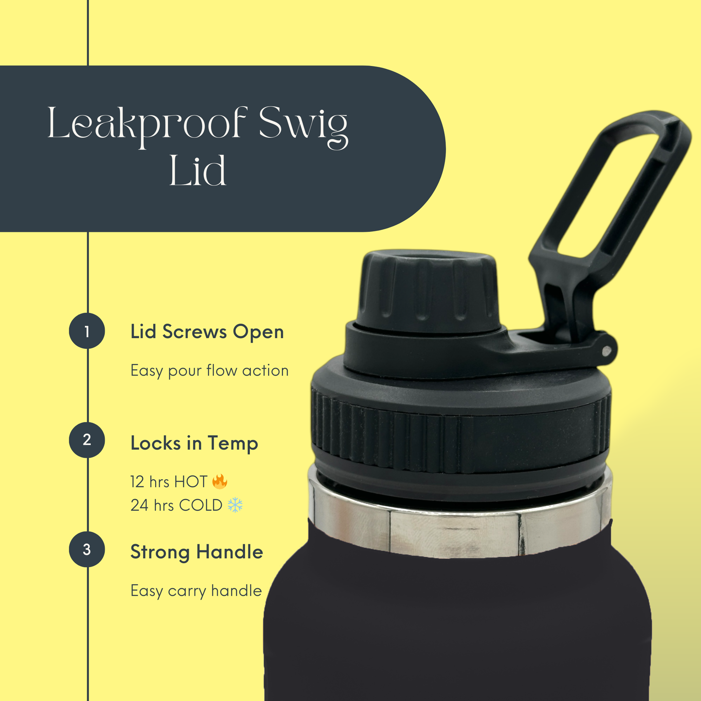 Black Lava PICKLEJUICE! Pickleball Water Bottle 32oz