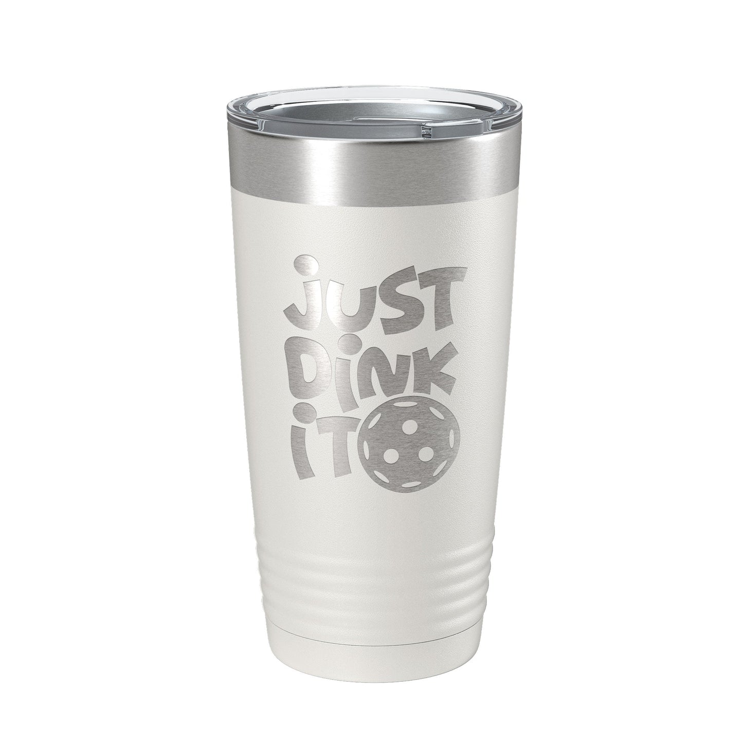 Just Dink It Tumbler Pickleball Travel Mug Insulated Laser Engraved Coffee Cup Do It Pickle Ball Gift 20 oz-1