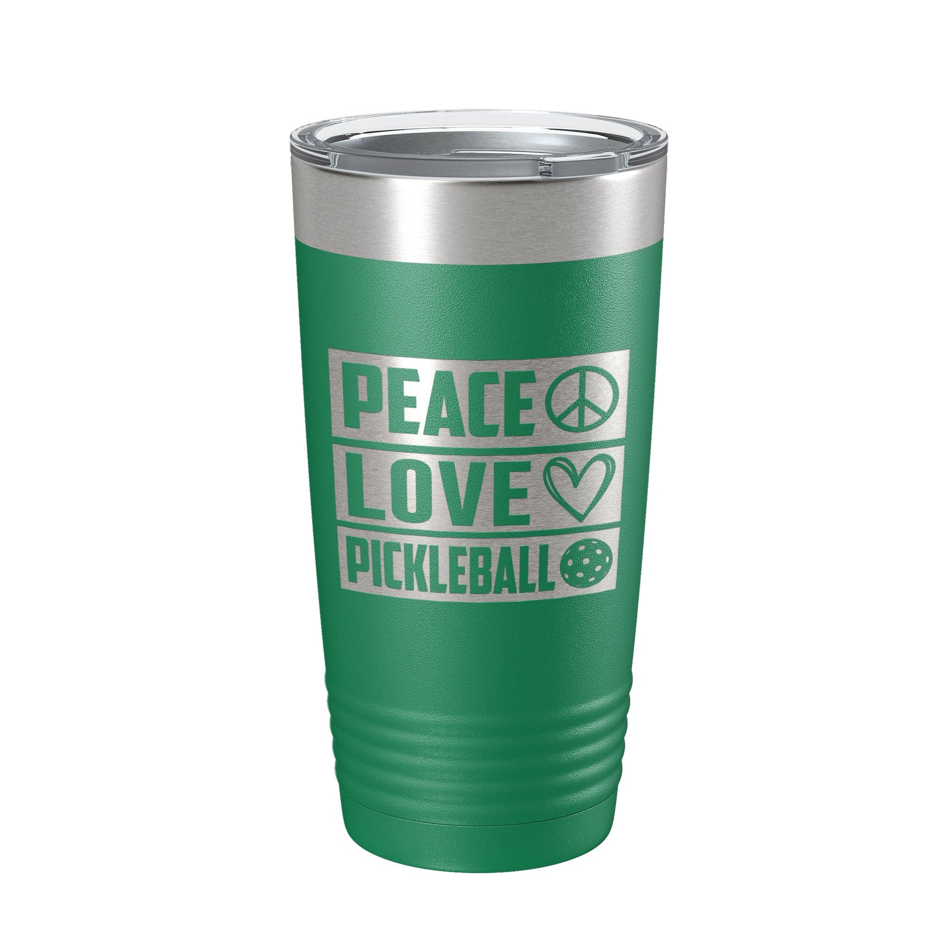 Peace Love Pickleball Tumbler Travel Mug Insulated Laser Engraved Coffee Cup Pickle Ball Gift 20 oz-9