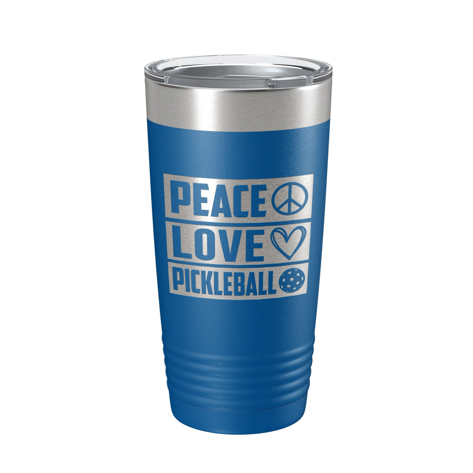 Peace Love Pickleball Tumbler Travel Mug Insulated Laser Engraved Coffee Cup Pickle Ball Gift 20 oz-6