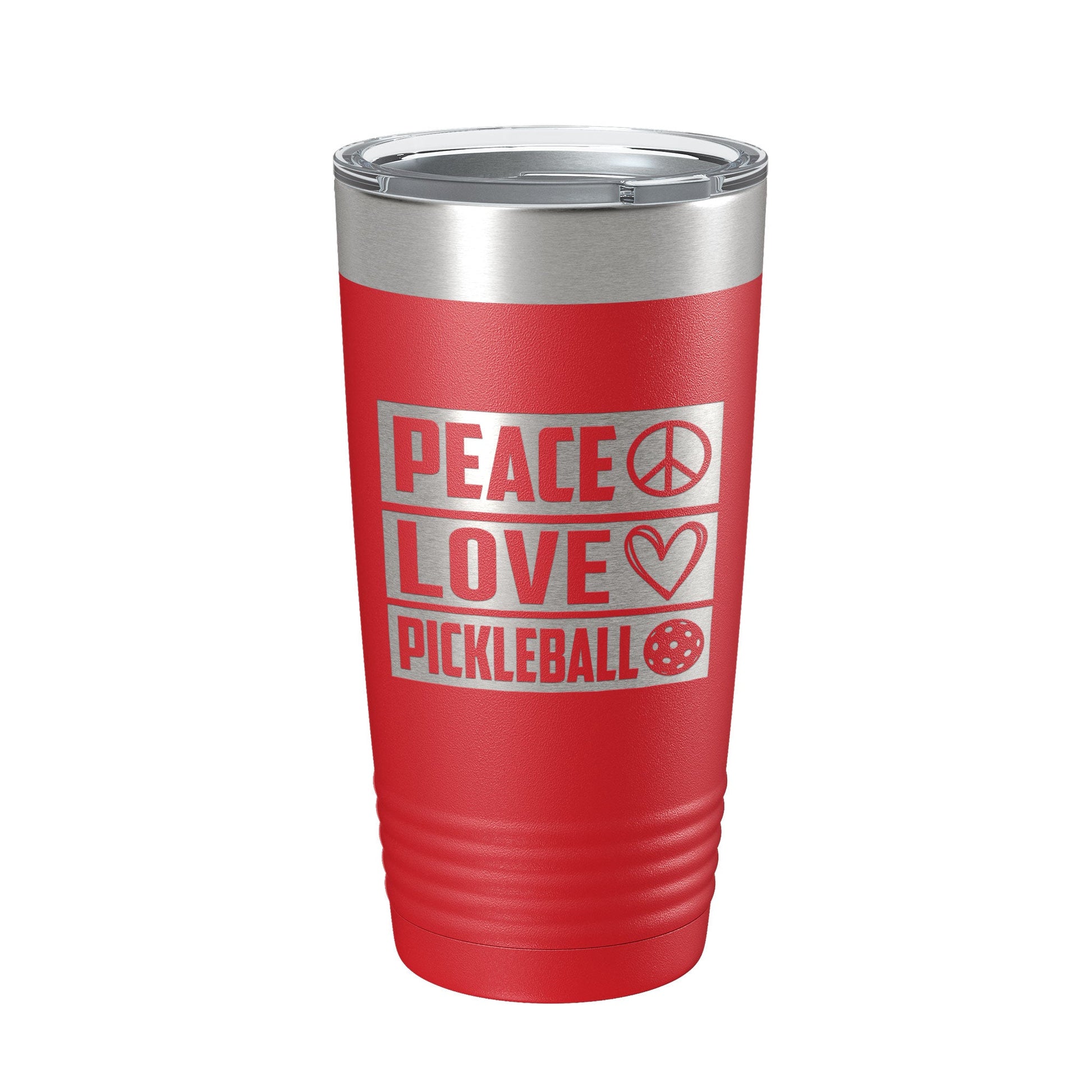 Peace Love Pickleball Tumbler Travel Mug Insulated Laser Engraved Coffee Cup Pickle Ball Gift 20 oz-10