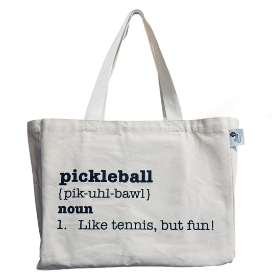 pickleball tote bag, pickleball bag, definition of pickleball, funny pickleball accessories, pickleball accessories, pickleball gear, large canvas tote bag, heavy duty canvas bag