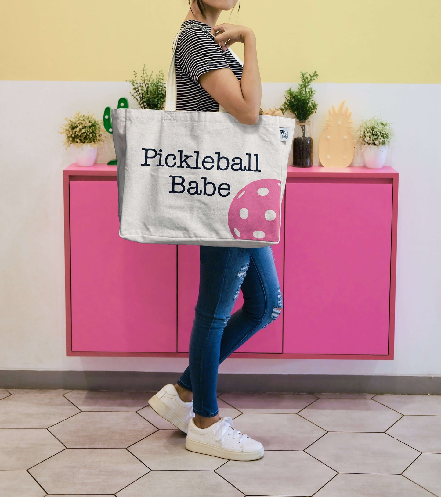 Pickleball Paddle Carry Bag ~ Pink Pickleball Babe